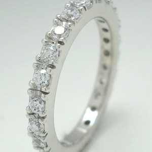 1028p Pt900 プラチナ ダイヤモンドのフルメレダイヤリング、フルエタニティリング 4本爪